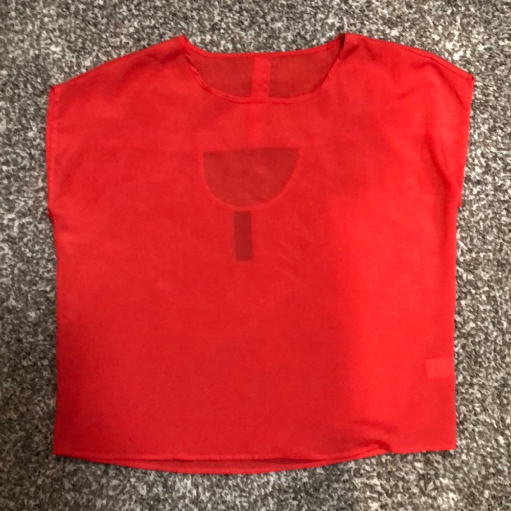 Blue Rain orange short sleeve shirt